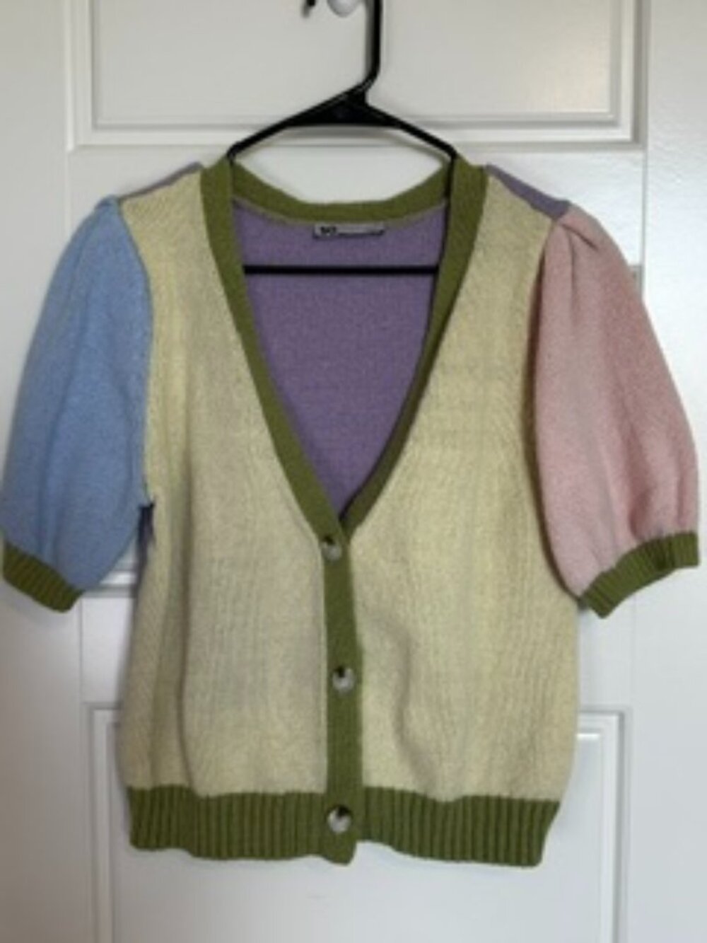 SO Colorful Short Sleeve Cardigan